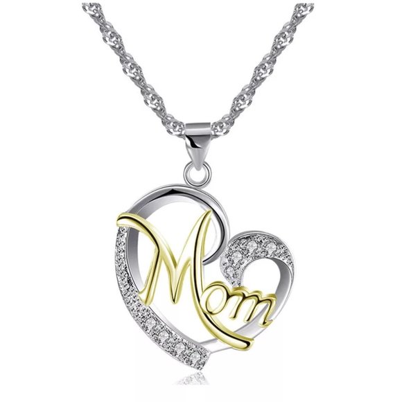 “Mom” in my Heart 925 Necklace - Picture 2 of 13